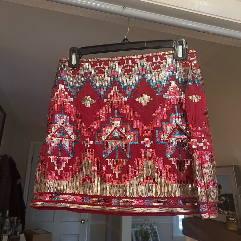 Multicolored Sequin Mini Skirt Size Small